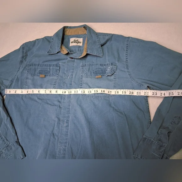 Wrangler Men's Denim Blue Casual Shirt - Picture 8 of 11